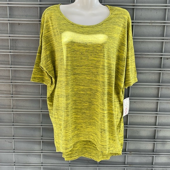 LulaRoe Yellow Microstriped Irma Tunic Top-0920 - Picture 5 of 10
